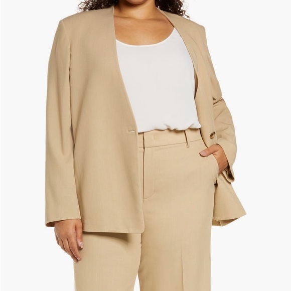 Vince Jackets & Blazers - Vince Plus Size Tan Blazer